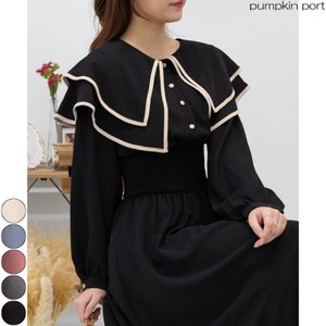 [SD Gathering] Casual Dress Design Long Sleeves Long One-piece Dress Ladies' Retro