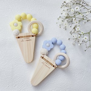 アイスクリーム　歯固め　花　おもちゃ　赤ちゃん　出産祝い　お祝い　ギフト　シリコン　木製
