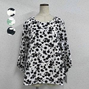 Button Shirt/Blouse Tuck Sleeves Floral Pattern Spring/Summer 【2024NEW】