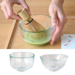Edo-glass Japanese Teacup Matcha Bowl Heat Resistant Glass Made in Japan