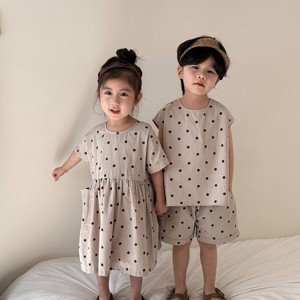 Kids' 3/4 - Long Sleeve Shirt/Blouse One-piece Dress Kids Polka Dot