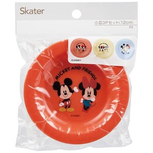 スケーター≪特価≫ 【予約販売】小皿（12cm）3枚組 ディズニー／ミッキーマウス