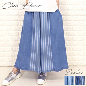 Full-Length Pant Stripe Wide Pants Switching