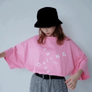 T-shirt Oversized Pudding Ladies' Cut-and-sew 2024 Spring/Summer