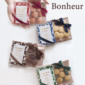 【Bonheur】ボヌール プチギフトセット クッキー+ミルクティー 金箔メッセージ