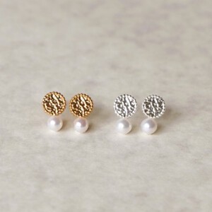 フルムーンパールピアス (pierced earrings)
