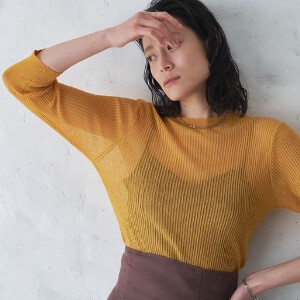 Sweater/Knitwear Crew Neck Knitted 7/10 length