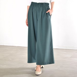 Full-Length Pant Waist Shirring Wide Pants M