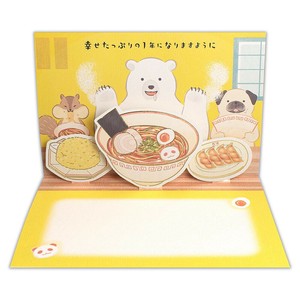 Greeting Card Animal Ramen Made in Japan