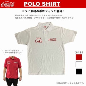 コカ・コーラ COCA COLA 【 ポロシャツ 】ドライシャツ 全3色 鹿の子