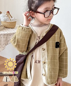 《 aimoha KIDS 》キッズ カーディガン 男の子 女の子 チェック 羽織り かわいい おしゃれ 子供