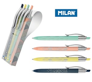 MILAN P1 SILVER ボールペン【4色セット】（スペイン・輸入・文房具・文具）