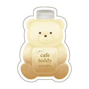 【新商品】cafe teddy ステッカー「ウユ」【ROKKAKU】【日本製】