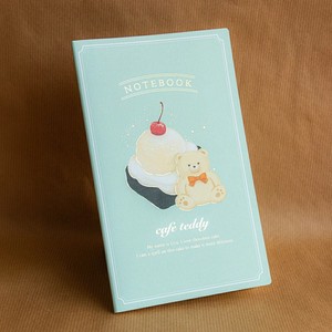【新商品】cafe teddy A5スリムノート「ケーキ」【ROKKAKU】【日本製】