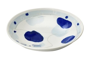 Main Dish Bowl Blue Made in Japan