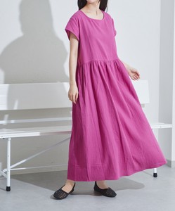 Casual Dress Double Gauze French Sleeve One-piece Dress