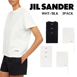 【3枚パック】JIL SANDER レディース　半袖  WHITE/BLACK　ジルサンダー