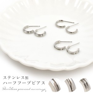 Pierced Earringss Stainless Steel 3-types