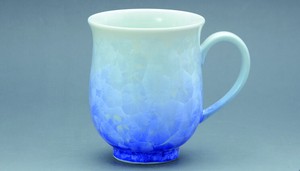 花結晶（白地青）　マグカップ