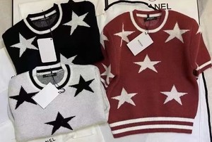 Sweater/Knitwear Bicolor Star Pattern