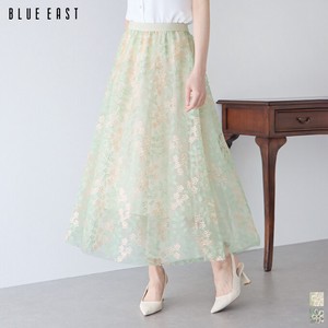 Skirt Bottoms Floral Pattern Tulle Skirts Flare Skirt Embroidered 2024 NEW