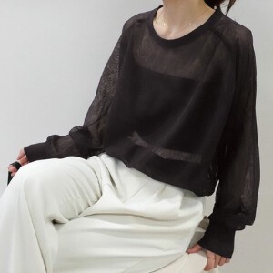 T-shirt Layered Tops Summer Tulle Sheer Spring