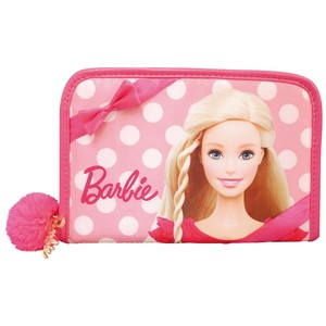 Barbie バービー  ファーチャーム付き マルチケース サテン ピンク 31274