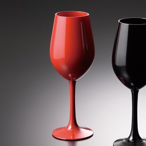 ☆光沢のある艶やかな輝き【ぬりもん de Verre/JAPAN】ワイングラス 輝赤朱