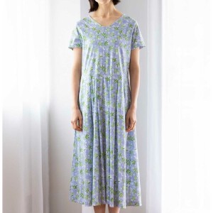 Casual Dress V-Neck One-piece Dress Organic Cotton 2024 Spring/Summer