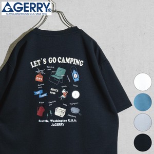【24SS新作】GERRY 接触冷感 とろみポンチ CAMP GEAR バックプリント 半袖T-shirt