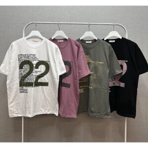 【2024春夏新作】22レタリングプリント半袖Tシャツ