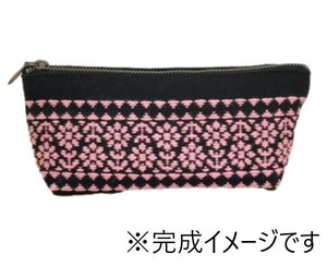 オリムパス　日本の伝統刺繍　こぎんキット　ペンケース　(黒)　41