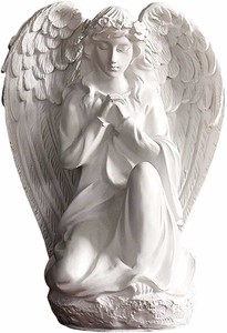 お祈りする守護天使エンジェル彫像ガーデンリビング寝室装飾置物宗教ギフトホワイト樹脂彫刻置物輸入品