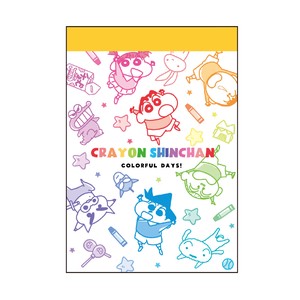 T'S FACTORY Memo Pad Crayon Shin-chan Mini Rainbow Memo