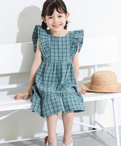 Kids' Casual Dress Ruffle Patterned All Over One-piece Dress