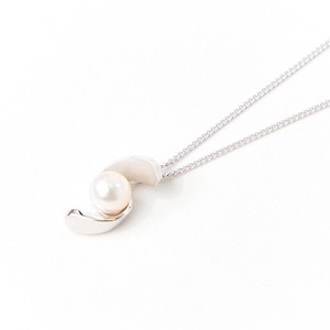 Pearls/Moon Stone Silver Chain Necklace Pendant Made in Japan