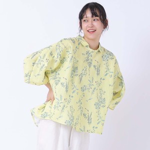 Button Shirt/Blouse Pullover Printed