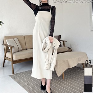 Casual Dress Twill Polyester Back Ribbon One-piece Dress 【2024NEWPRODUCT♪】