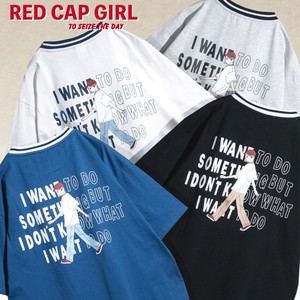【SPECIAL PRICE】RED CAP GIRL 20/-天竺 ラインリブ半袖T-shirt