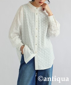 Antiqua Button Shirt/Blouse Dolman Sleeve Long Sleeves Tops Ladies' NEW