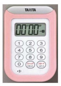 タニタ　丸洗いタイマー100分計　TD378PK(ピンク)