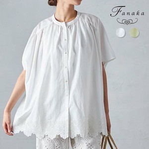 Button Shirt/Blouse Large Silhouette Fanaka Embroidered