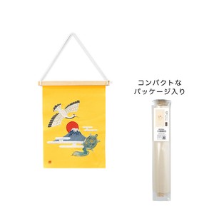 【刺繡タペストリー】　鶴亀富士山