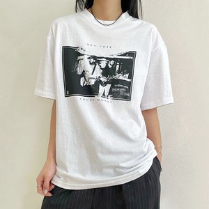 【トップス】綿　プリンティング　ル−ズフィット　半袖　トップス　Tシャツ　Printing T-shirt