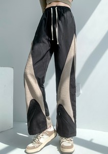 Full-Length Pant Polyester Bicolor L Washer 2024 Spring/Summer