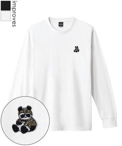 [SIDEWAYSTANCE] T-shirt Embroidered Panda