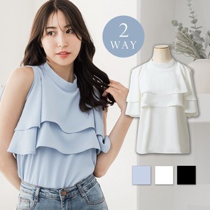 Button Shirt/Blouse Frilled Blouse Tops 2024 Spring/Summer