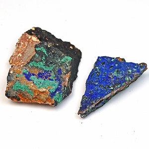 アズライト(藍銅鉱) モロッコ産 Azurite 2個 鉱物原石【FOREST 天然石 パワーストーン】