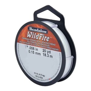 Beadalon(ビーダロン) WildFire (ワイルドファイヤー) ビーズステッチ専用糸 ホワイト 0.15mm