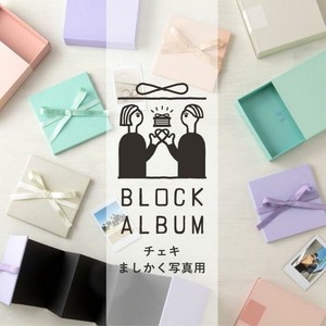 BLOCK ALBUM アルバム チェキ・ましかく写真用サイズ WHITE GHAC-01
